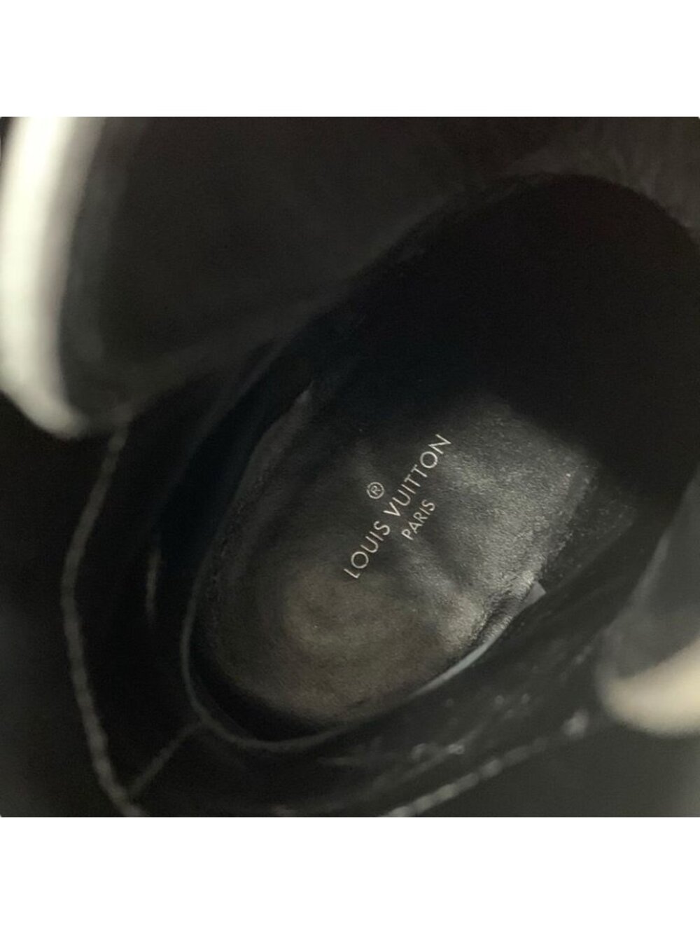 Louis Vuitton Laurie Line Boots Short Shoes Leather Patent Silver Black - Picture 7 of 10